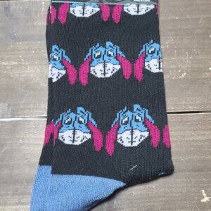 Disney Winnie the Pooh - Eeyore Black Crew Socks - NWT